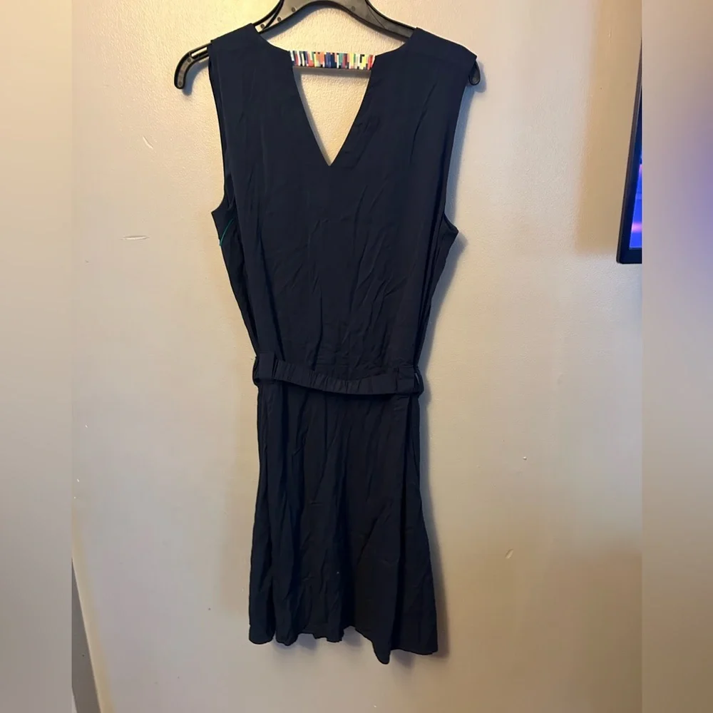 Skunkfunk dress - navy blue sleeveless button front w/pockets - Picture 11 of 11